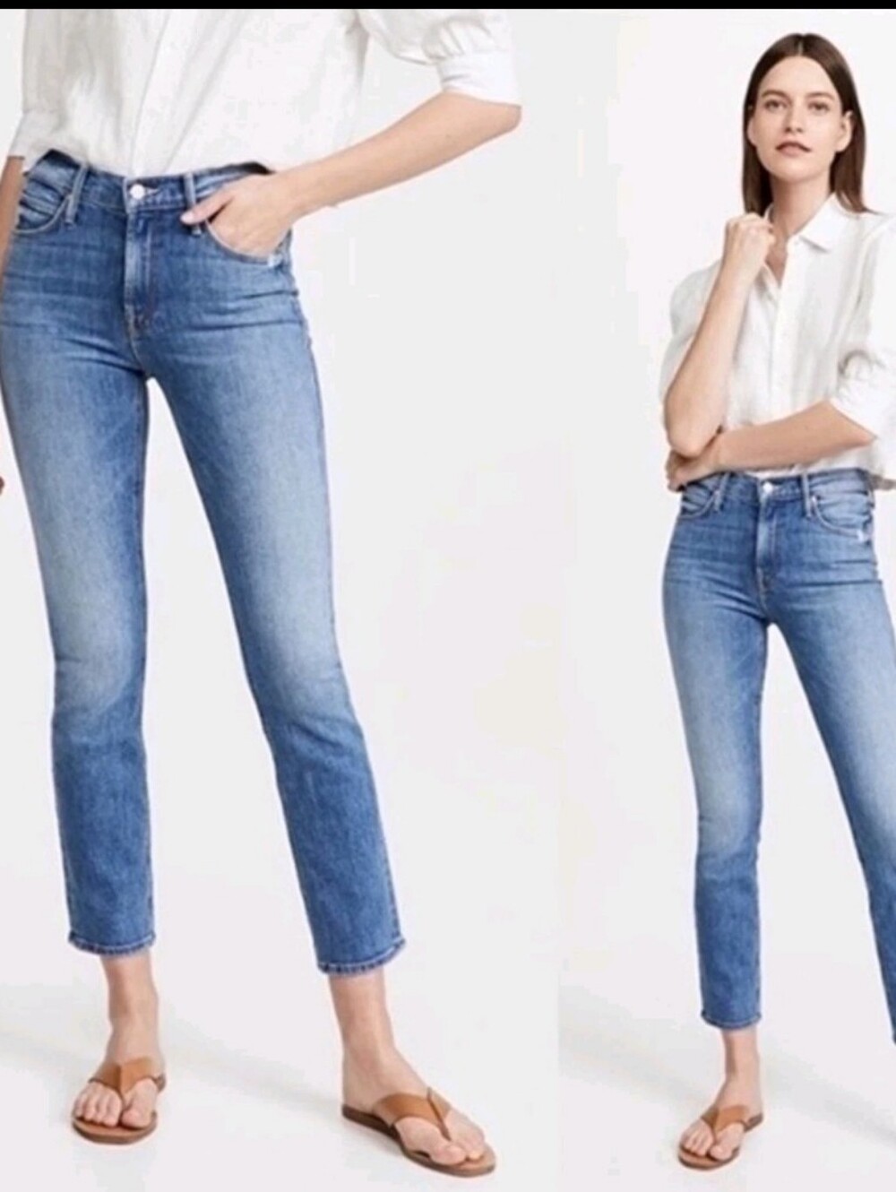 MOTHER The Mid Rise Dazzler Ankle Cut & Paste Womens Jeans SIZE 26